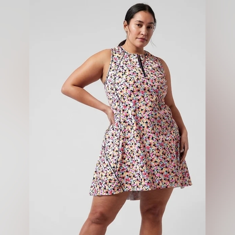 Athleta Floral Ace Tennis Dress Plus Size 2X
